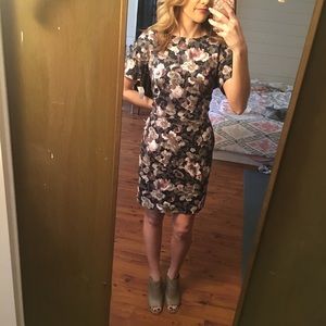 FRENCH CONNECTION mosaic of browns dress